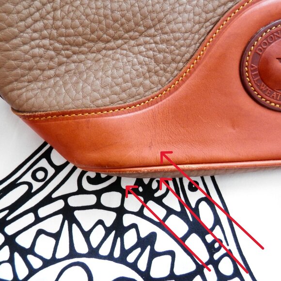 Vintage Dooney & Bourke Pebble Leather Drawstring Bucket Bag - Picture 10 of 13